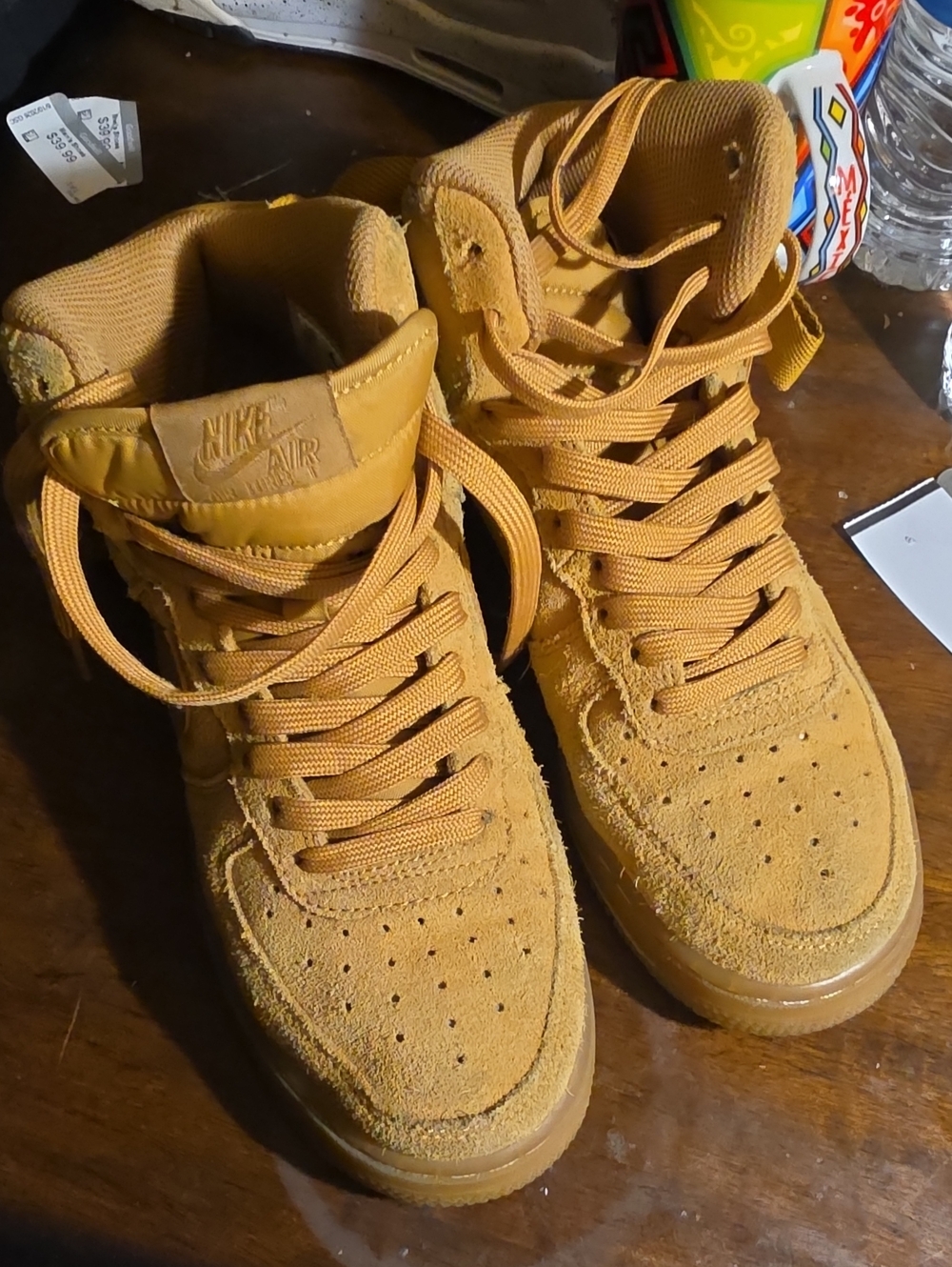 Nike Kids' High-Top Sneakers in Wheat/Tan